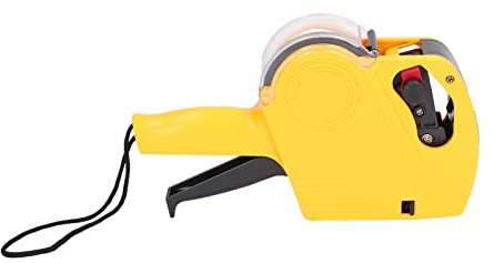 Hyuduo 8-stellige Preisschild-Pistole, Manuelle Etikettiermaschine 8-stellige Preisschild-Pistole mit Patrone, Tragbares Preisauszeichnungswerkzeug, Preismarkierungsetiketten(gelb)