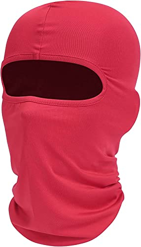 Sturmhaube Sommer Herbst Winter Balaclava für Outdoorsports Radfahren, Snowboarden, Skifahren, Motorrad Fahren UV-Schutz Winddicht Warm Gesichtshaube Skimaske Gesichtsmaske für Herren/Damen Rot