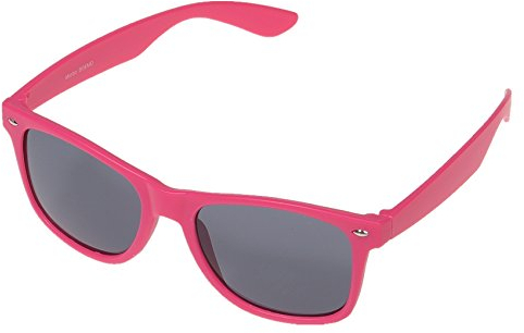 Miobo Lunettes de soleil, lunettes de soleil, lunettes de soleil, lunettes de soleil, lunettes de soleil ou verre transparent, style rétro années 1980, noir, Lunettes de soleil roses, Taille unique