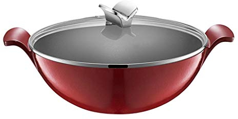 OQHAIR 5L Enamel Cast Iron Wok Thickened binaural Wok Stew Cooker Gas Induction General Cast Iron Cooking Pan Kitchen Bar Utensil