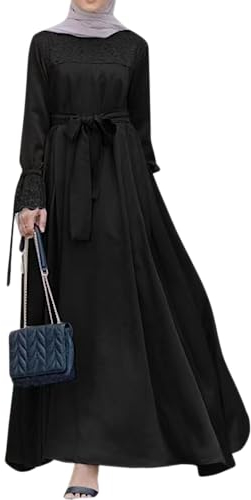 Greatfool Abaya Muslim Damen - gebetskleidung für Frauen - muslimische Kleider Damen - Hijab Kleid Abaya Jilbab - gebetskleid - islamische Kleidung Frauen - L
