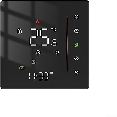 Smart Thermostat, For Zigbee for TUYA APP Remote Control Underfloor Heating Programmable Room Sensor Temperature for Home- Black GB(Electric)