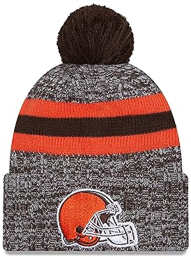New Era Cleveland Browns NFL 2023 Sideline Sport Knit OTC Brown Orange Beanie - One-Size