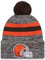 New Era Cleveland Browns NFL 2023 Sideline Sport Knit OTC Brown Orange Beanie - One-Size