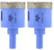 Dry Diamond Drill Bits Set - 35mm 2Pcs Tile Hole Saw Kit for Ceramic Porcelain Tile Marble Granite - Triangle Shank with Storage Case