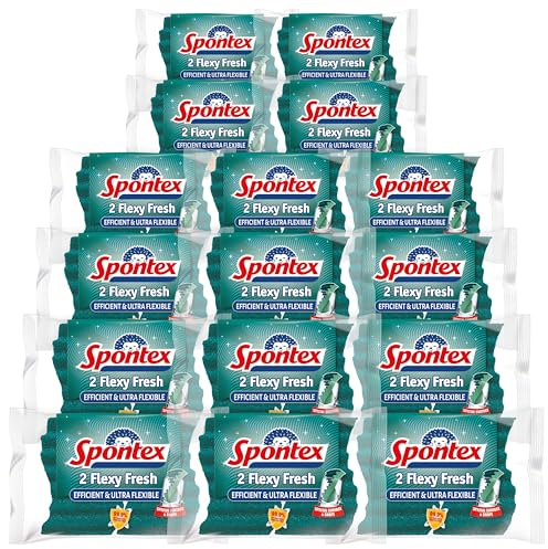 Spontex 2 Flexy Fresh Sponge Scourers