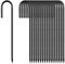 Erdanker-Bodenanker-30CM-Lang,J-Haken Bodenanker Heringe Schwarz,50StüCk Zeltheringe Metall Stark Anti-Rost für Stabil Trampolin Zelt Garten Camping Outdoor Hühnerstall Feste Wasserleitungen