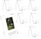 7 Stück Buchstütze, Acryl Buchständer Klarer, Buchstützen Transparent Bookends für Büchern Schule Büro Dekoration - 10,5 x 9 x 7,5CM
