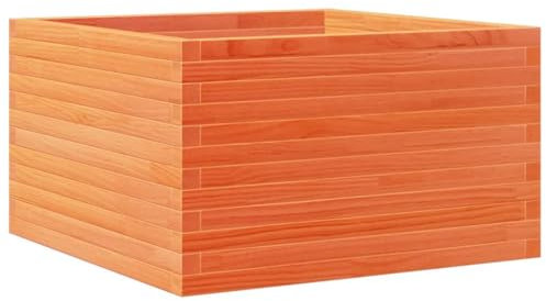 vidaXL Pflanzkübel Wachsbraun 80x80x45,5 cm Massivholz Kiefer