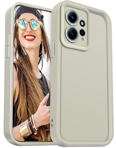 DESSEN Funda para Xiaomi Redmi Note 12 4G Capa Protectora- Silicona Carcasa Antigolpes Protector Camara Móvil Case Cover Suave Bumper Resistente, Blanco