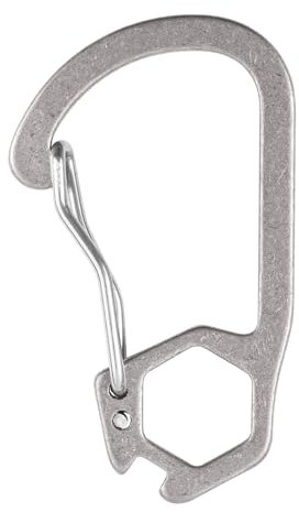 QAOHE Mousqueton Porte-clés Ultra léger Ti 10 g, Robuste et élé, Mousqueton pour clés et matériel de Camping, Petit Mousqueton d'escalade