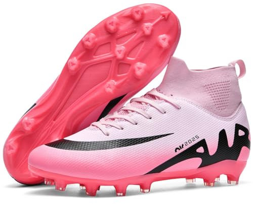 Kmrlofiy Fußballschuhe Herren Professionelle Fußballschuhe High Top Spike Cleats Fussballschuhe Outdoor Sport Athletics Herren Junge Sportschuhe Trainingsschuhe (ZQX-1, 34EU)