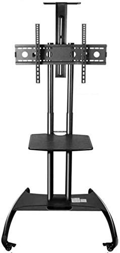 KXQYIKYI Support TV Universel Support TV pivotant Universel Support TV de Table en Acier Inoxydable Support de Sol TV pour téléviseurs de 32 à 70 Pouces Support de Sol TV Noir sur roulettes
