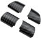 FULUSIC Lenkradhüllen Für Ford Für Focus 2 MK2 Auto-Styling Aufkleber Zubehör 4 Teile/Satz Innen Auto Lenkrad Panel Abdeckung Trim Aufkleber Auto Lenkradbezug(Carbon Fiber Black)