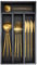 Ayiaren Small Wooden Silverware Organizer Tray Narrow Kitchen Drawer Dividers Utensil Organizers and Storage Black Cutlery Trays Spoon Flatware Organizer for Drawer Bamboo Cutlery Utensil Holder Tray