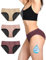 TIICHOO Periodenunterschwäsche Starke Blutung für Menstruation Wochenbett Periodenunterwäsche 3er Pack (M, Braun/Roségold/Beige)