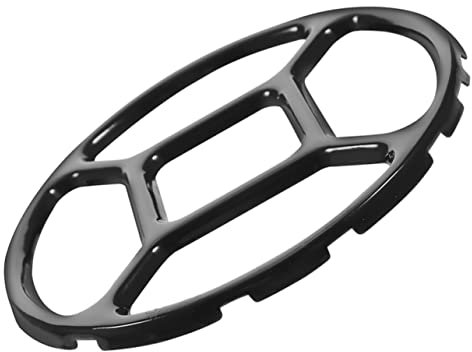 Cabilock Soporte Antideslizante para Estufa De Gas Pequeño, Rejilla Esmaltada Negra, Accesorio Resistente y Estable para Cocina, Adecuado para Ollas Pequeñas,