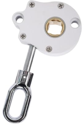 Fenteer Ingranaggio a Vite Senza fine 1/13 per Tenda da baldacchino, manovella, Riduttore, Balcone, Giardino, Professionale, Leggero, Bianco, Facile da