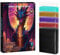 Japanese Small Size Card Sleeves, Yu-Gi-Oh 360CT 6 Color, Clear Front Textured Back Trading Card Sleeves for Yugioh, Cardfight/CFVG
