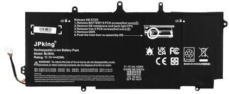 JPking BL06XL BLO6XL Batterie pour HP EliteBook Folio 1040 G0 1040 G1 1040 G2 Series 722236-171 722236-1C1 722236-271 722236-2C1 722297-001 722297-005 BL06042XL HSTNN-DB5D HSTNN-IB5D HSTNN-W02C