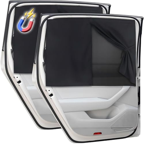 SBWEYD 2 Stück Sonnenschutz Auto Baby–UV Schutz Sonnenblende Auto Double Protection Effect Autofenster Sonnenschutz, Auto Sonnenschut z Baby Magnetisch Abnehmbarer für 95% der Autos, Golf, SUV