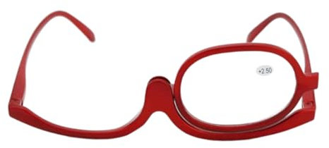 Liummrcy Lupas de anteojos, gafas de maquillaje de lupa con gafas de grado para gafas de maquillaje para anteojos plegables cosméticos