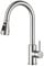 FORIOUS Kitchen Tap, Kitchen Mixer Taps with Pull Out Sprayer, Swivel Single Handle High Arc Pull Down Stainless Steel Sink Faucet