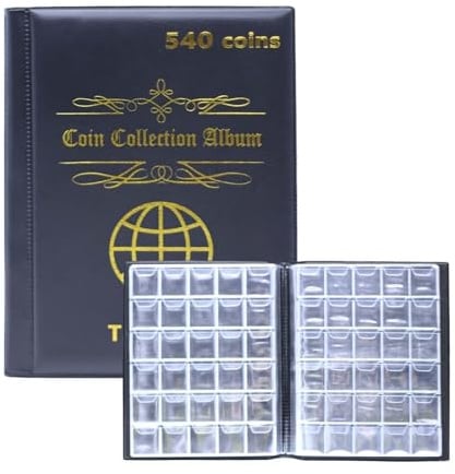 tintoke540Stk coin album,Coin Storage Album,aufbewahrung für münzen,münzen aufbewahrung,Münz Aufbewahrung,Münzsammlung,münzen aufbewahrung euro,münzen aufbewahrung 2 euro,Für die Münzsammlung(Schwarz)