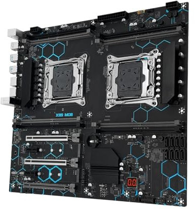 Placa Base X99 MD8 LGA 2011-3 Compatible con procesador Dual Xeon 2690, 2696, 2683 V3 y V4, Memoria DDR4, NVME M.2 E-ATX(Motherboard+CPU+RAM)