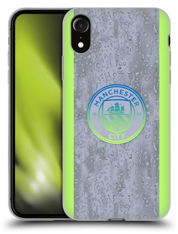 Head Case Designs Officially Licensed Manchester City Man City FC Third 2025/26 Badge Kit Gel Case [Military Grade Protection] Compatible With Apple iPhone XR