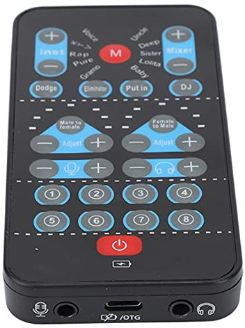 Micrófono Cambiador de Voz, 8 Efectos de Sonido Dispositivo de Voz Distorsionado Unidad de de Voz Sound La Tarjeta de Sonido