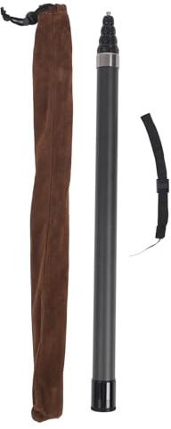 Perche Selfie Télescopique 9 Sections Fibre Carbone 45-300cm, Pied Portable Léger et Résistant - Kit Photo Vlog YouTubeur avec Porte Téléphone Antidérapant
