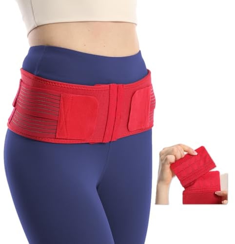Avaneeny Upgraded SI Joint Hip Belt with 6-Row Hooks & Eyes,Sacroiliac Belt for Sciatica and Lower Back Pain Relief, Pelvic Support Belt for Men & Women -Regular