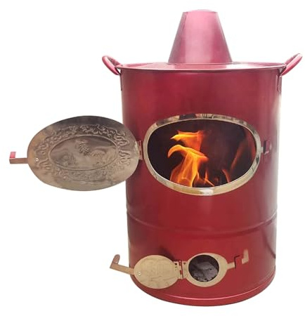 Brasero Exterior Jardin, Fire Pit Outdoor, Chimeneas de LeñA, Estufa Mesa Camilla, Incinerador, Fogata para Quemar Basura, Hojas, Desechos de JardíN, Papel y Escombros(44cm/17in)