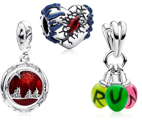 MSPOVOF Leuchtende Schattenwelt Set3-Stück/set Charms, S925 Sterling Silber Bead, für Armbänder und Halsketten, für Frauen Schmuck Geschenk