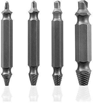 SHOP-STORY - Lot de 4 Forets Extracteur de Vis Endommagées pour Extraire Vis Foirées Cassées Abimées Rouillées