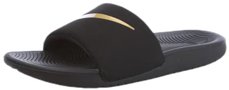 Nike Kawa Slide (GS/PS), Sandal, Negro Black Mtlc Gold 003, 40 EU
