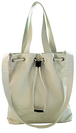 Kronya® | Elegante Tragetasche aus Stoff | Clutch Damen Damenhandtasche Damentasche Handtasche Henkeltasche Rucksack Schulrucksack Schultasche Schultertasche Shopper Tasche Umhängetasche (Beige)