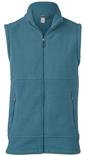 Engel Herren Fleece Weste mit Taschen, 100% Wolle, Gr. 46/48-58/60, 2 Farben (46/48, Atlantik)