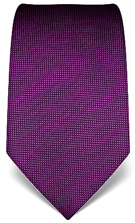 Vincenzo Boretti Herren Krawatte reine Seide strukturiert edel Männer-Design zum Hemd mit Anzug für Business Hochzeit 8 cm schmal/breit magenta