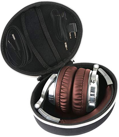 Khanka Headphone Case for OneOdio Over Ear Headphones Closed Back Studio DJ Headphones Bluetooth Headset, Case Only (White zipper)