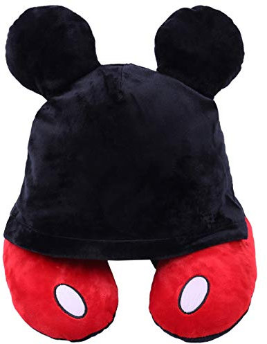 sarcia.eu Black/Red, Hooded, U Shape Travel Cushion Neck Pillow Mickey Mouse One Size