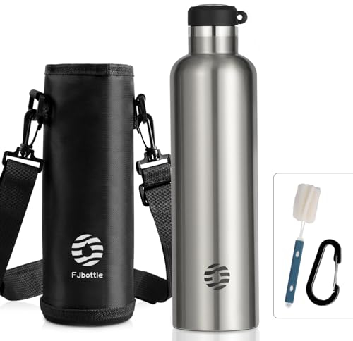 FEIJIAN Stainless Steel Water Bottle 750ml/1000ml Sports Flask Vacuum Insulated Water Bottle Leak Proof BPA Free Metal Water Bottle for School, Cycling, Sports and Gym