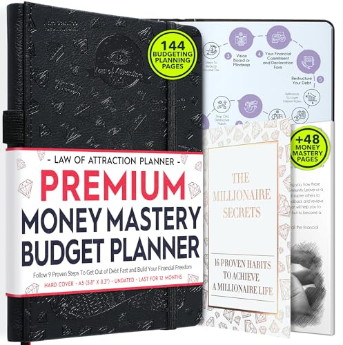 Law of Attraction Budget & Wealth Planner - A 12 Month Journey to Financial Freedom (Undated, New Black Lotus)