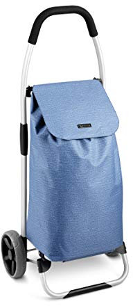Tescoma Shop Carrello Porta Spesa, Metallo/Tessuto Sintetico, Blu, 32 x 46 x 105 cm