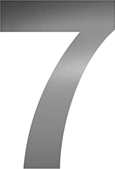 Zahlen-Aufkleber Nr. 7 in silber I Höhe 10 cm I selbstklebende Haus-Nummer, Ziffer zum Aufkleben für Außen, Briefkasten, Tür I wetterfest I kfz6757