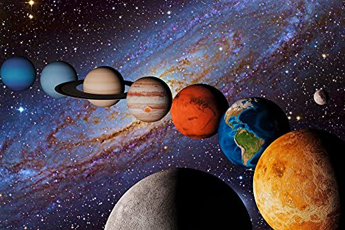 A.S. Création Fototapete Jugendzimmer Orange | Kinderzimmer Junge Blau Planets 4.00 m x 2.67 m Orange Blau Braun, Gelb