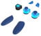 Thrustmaster eSwap X Led Blue Crystal Pack, Pack mit 7 Hintergrundbeleuchteten für eSwap X Controller