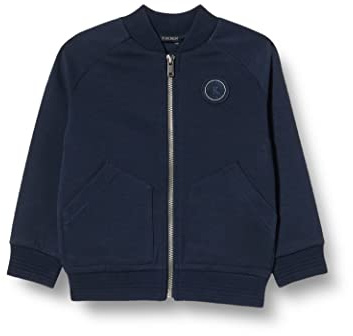 IKKS Jungen Gilet Bleu Marine Fermeture Zippée Avec Badge Brodé et Inscription DOS Xu17003.48 Strickjacke, Marineblau, 3 Jahre