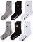 Champion Unisex Socks Basics 6pk Crew Füßlinge, Hellgrau Melange/Weiß/Schwarz, 31-34 EU